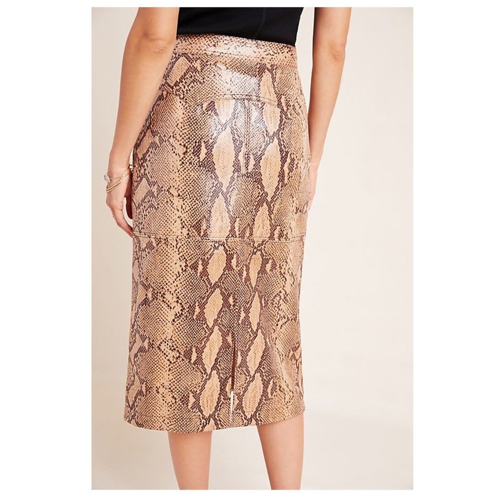 Anthro Current Air Orly snake print midi skirt - Picture 3 of 9
